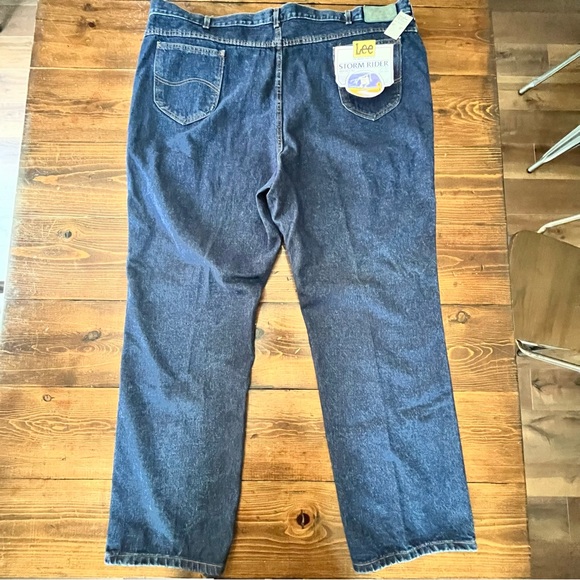 Vintage Lee Stormrider Denim Blue Jeans Big & Tall Mens 52x32 Made In USA NWT - Picture 5 of 9